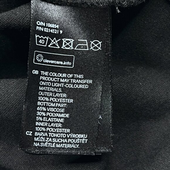 H & M Black Pink Striped Shirt Dress Stretch Skirt Midi Size 8 - Picture 7 of 7